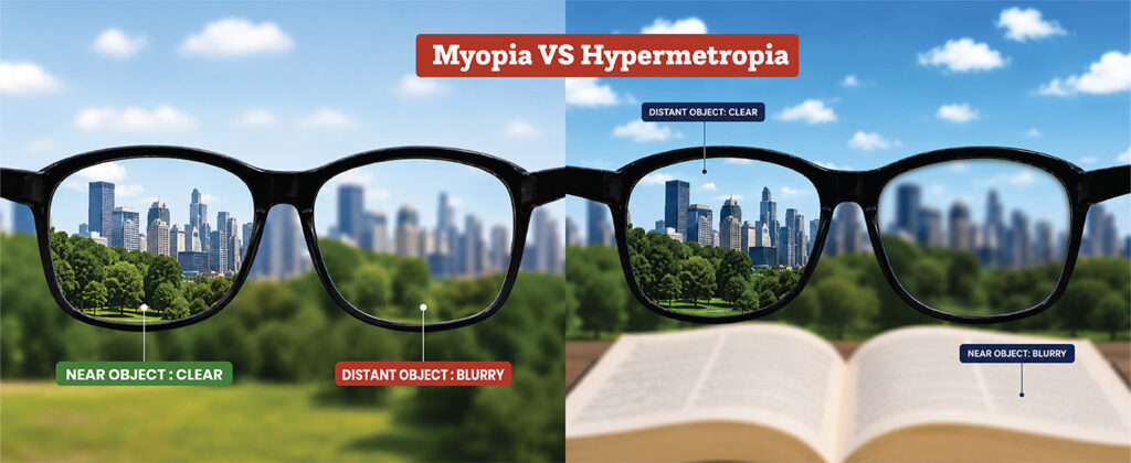 Myopia vs Hypermetropia